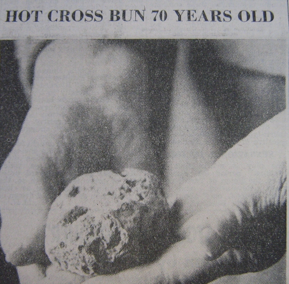Hot cross bun - the oldest in Quorn?