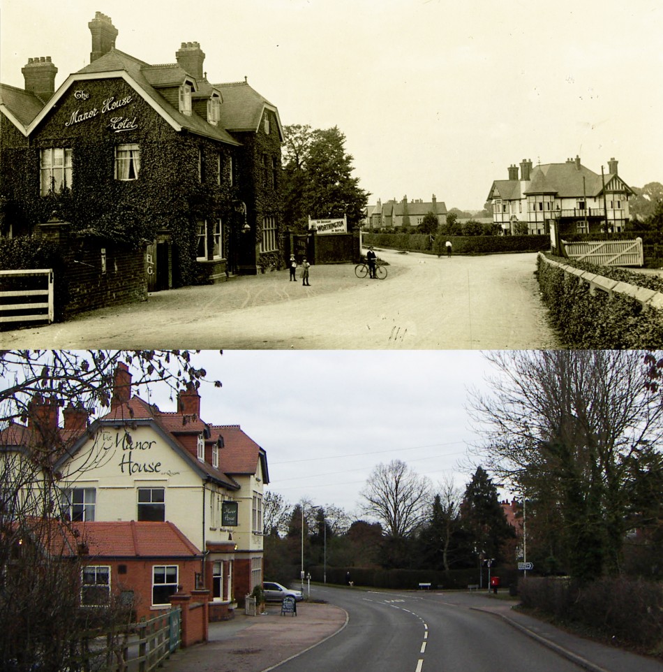 The Manor House Pub, Woodhouse Road � then and now