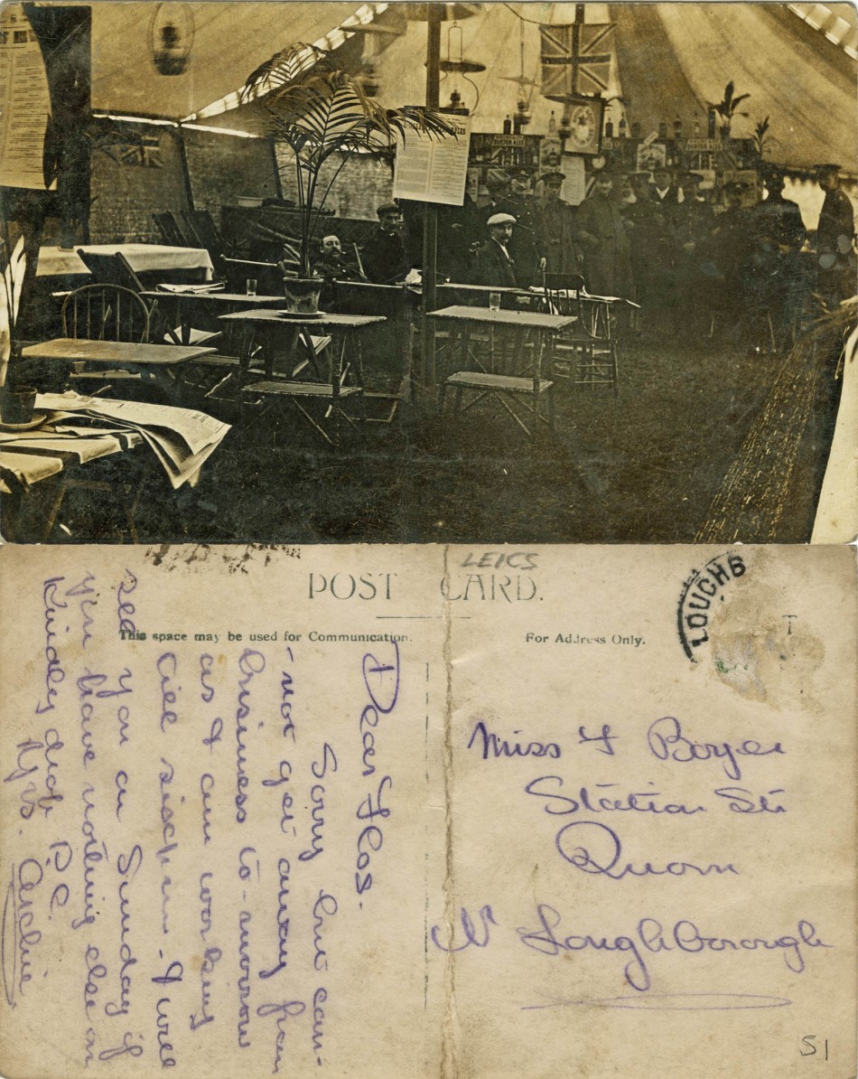 A WW1 postcard sent to Flos Boyer in Quorn