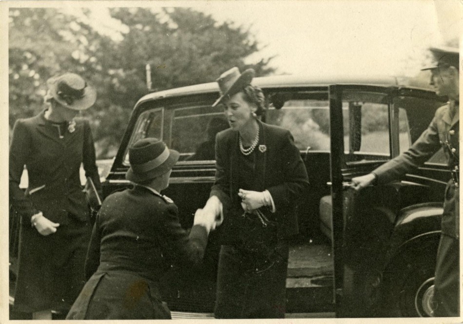 Princess Marina, the Duchess of Kent arriving at Quorn House