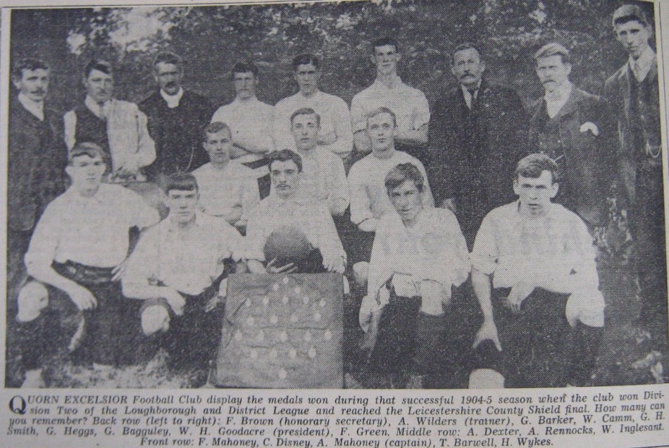 Quorn Excelsior Football Club - 1904-5