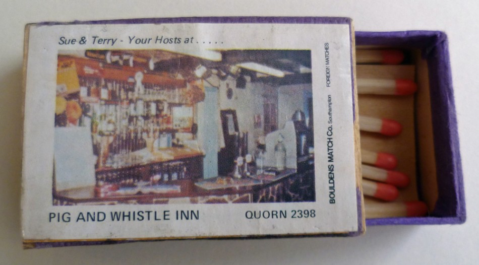 Matchbox from the Pig and Whistle Pub