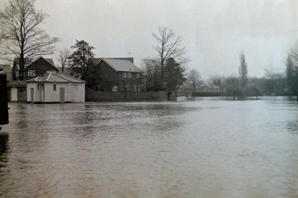 Floods on Stafford Orchard, early 1970s