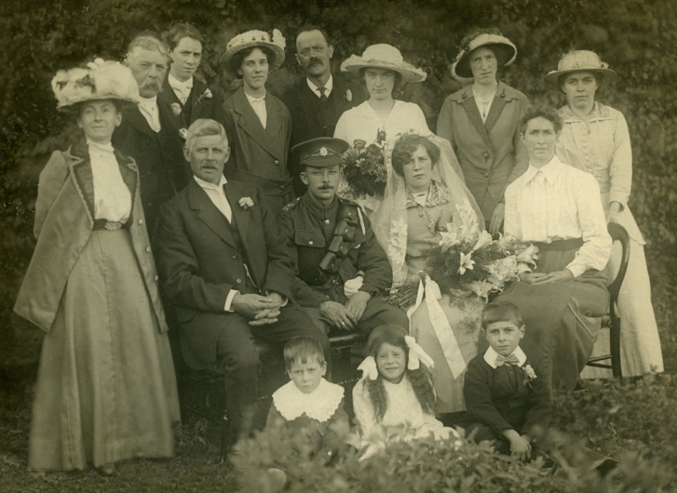 Wedding of Eliza Chamberlain and Frederick Evans, 1915