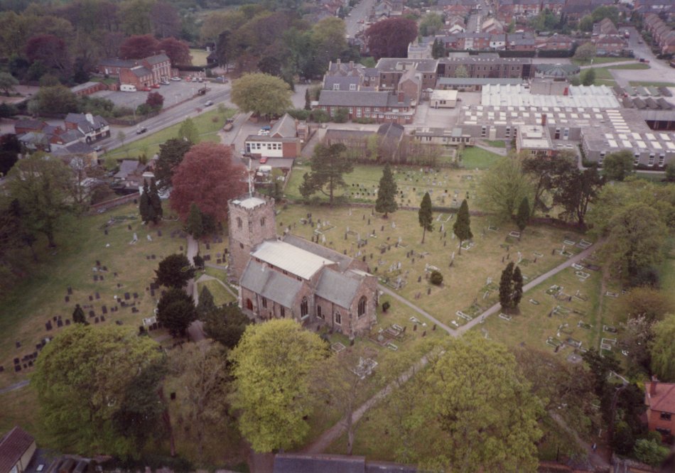 Aerial view of St. Bartholomew's Church 1994