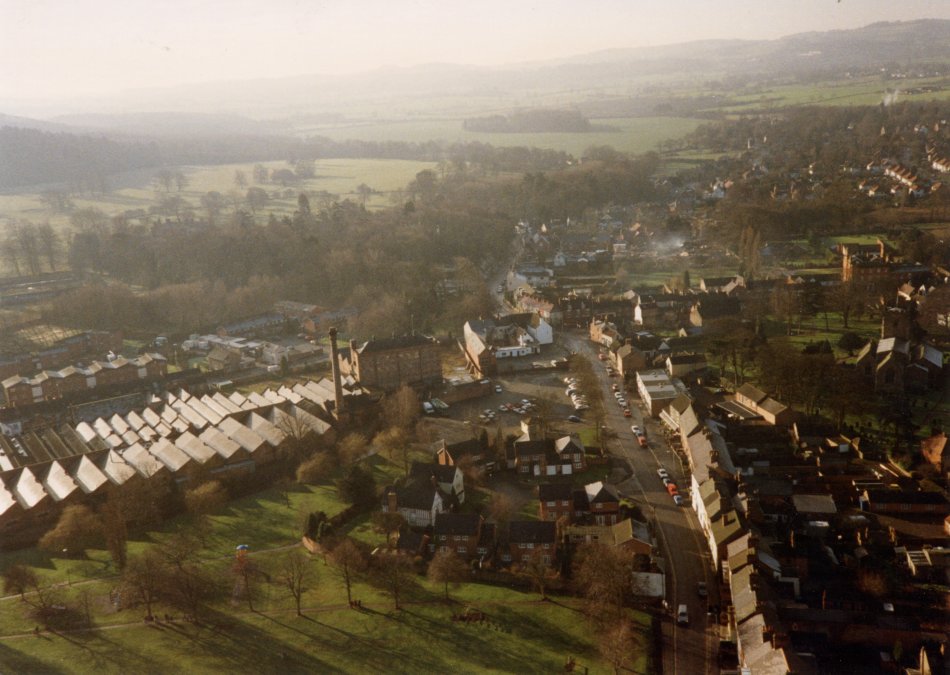 Aerial view of Quorn village centre