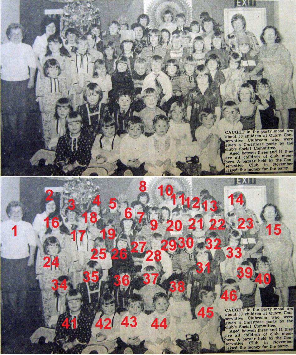 Quorn Conservative Club party - 1977