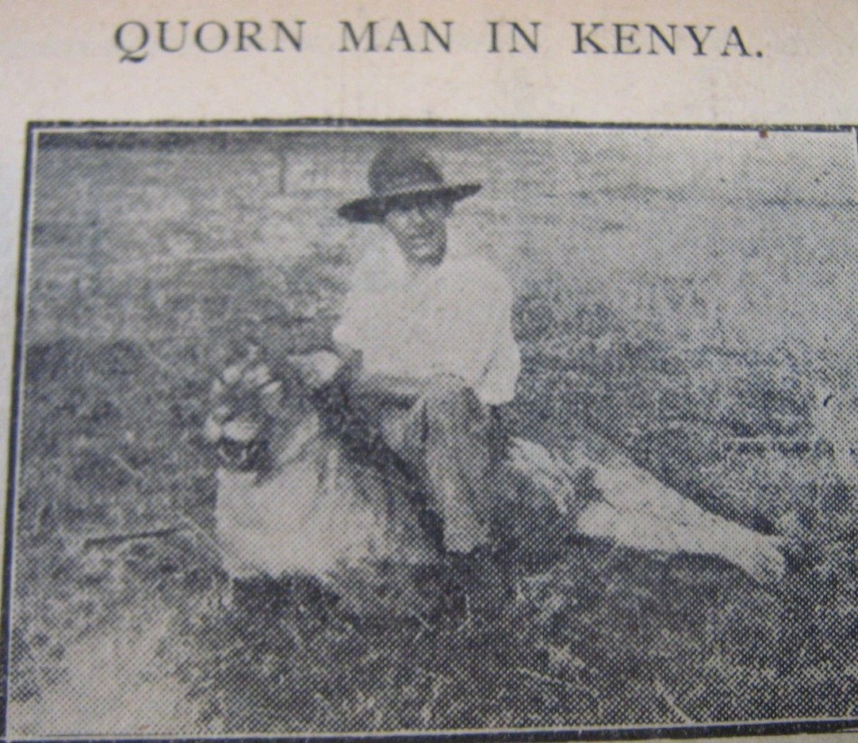 Quorn man in Kenya - 1928