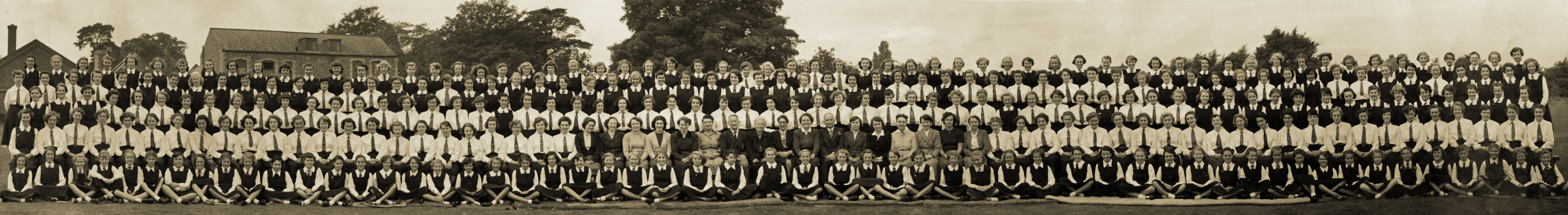 Quorn Rawlins Grammar School panoramic photograph, 1953