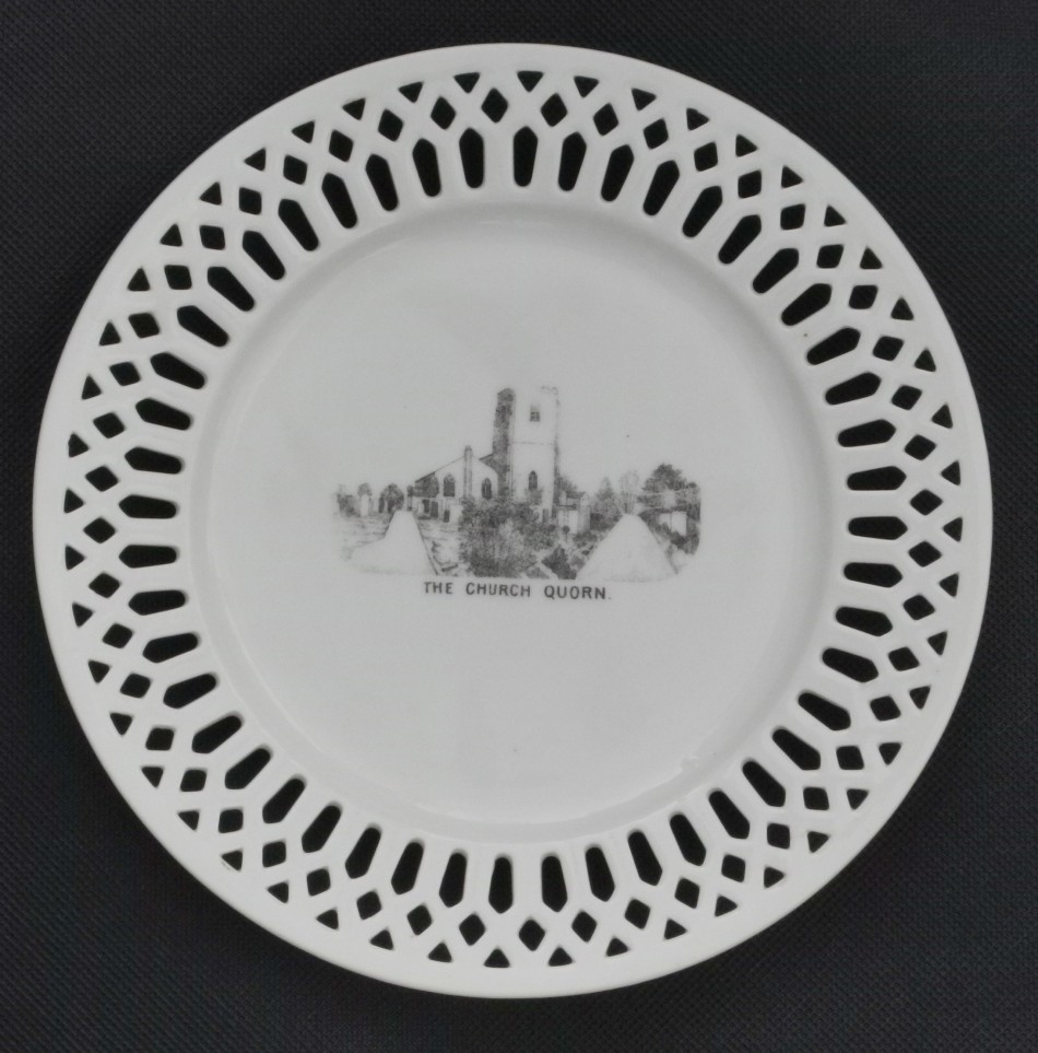 Quorn souvenir china ribbon plate