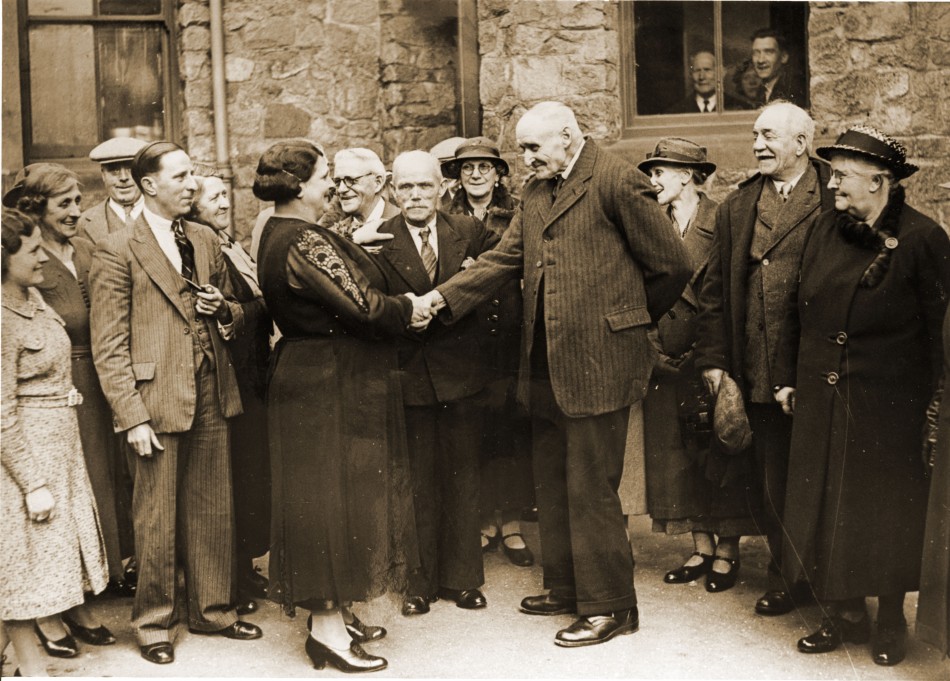 Old folks tea party, Quorn Village Hall, 1935