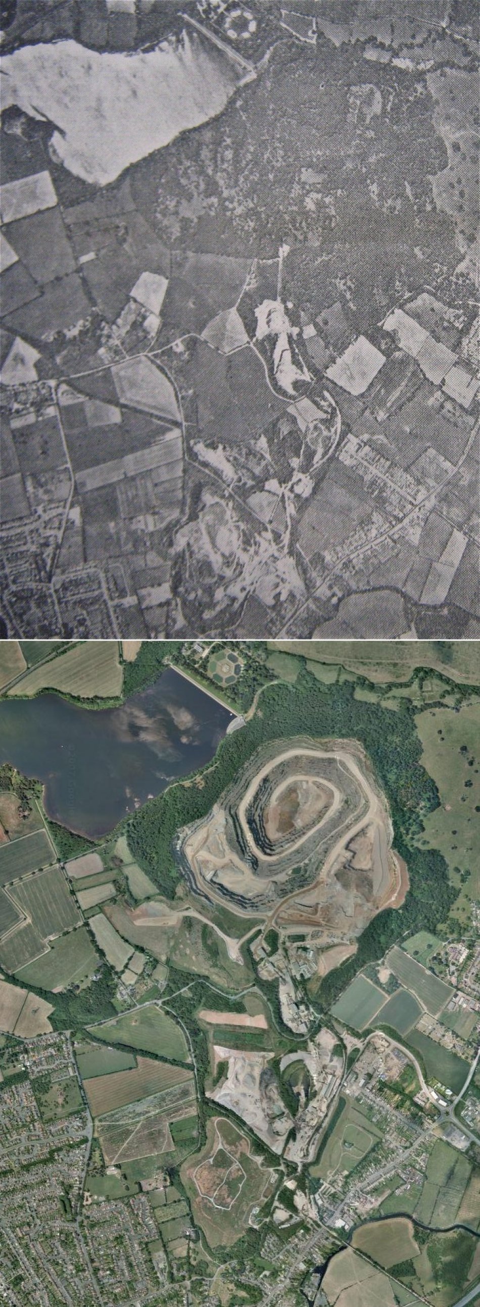 Mountsorrel Quarry - then and now 1972 and 1995