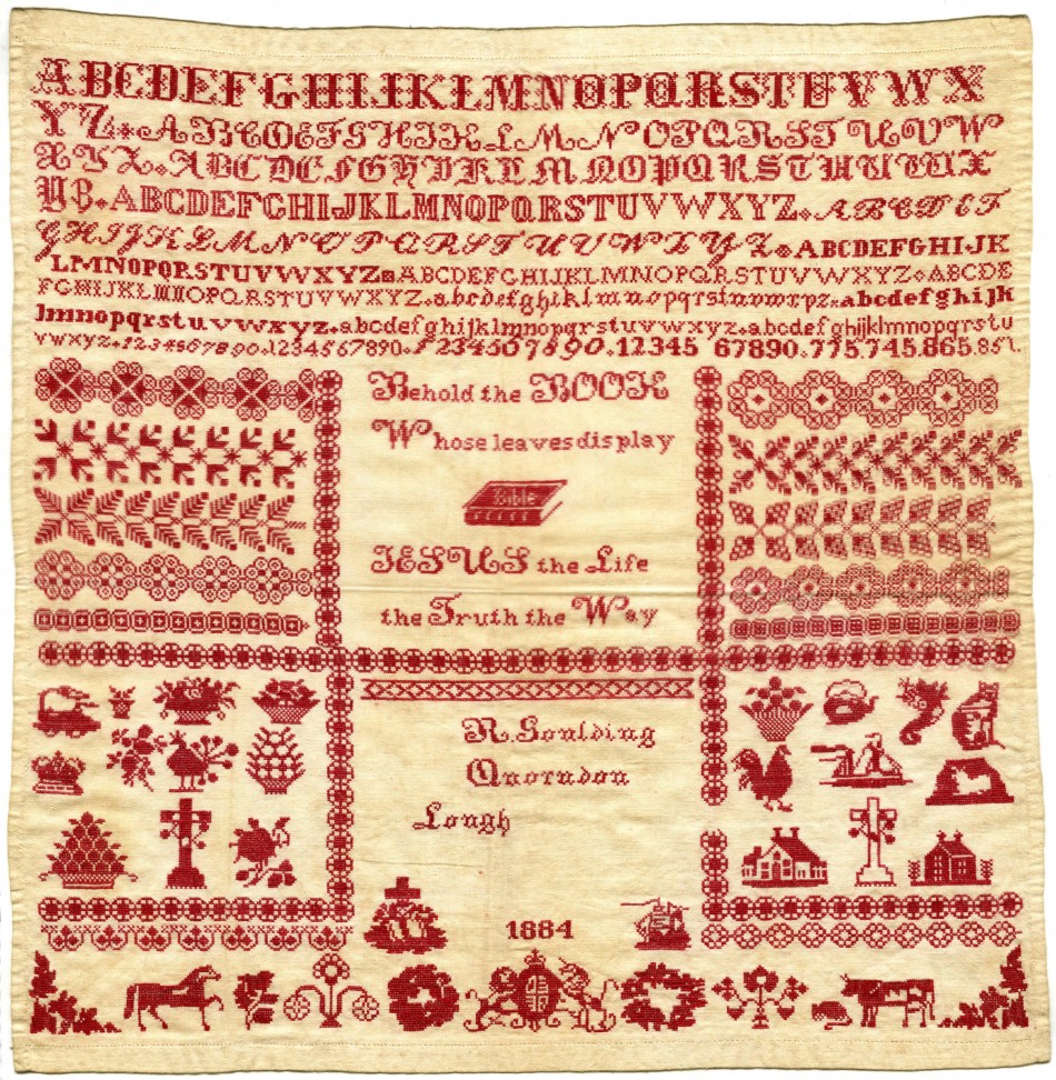 Sampler � Rosanna Goulding, Quorndon, 1884