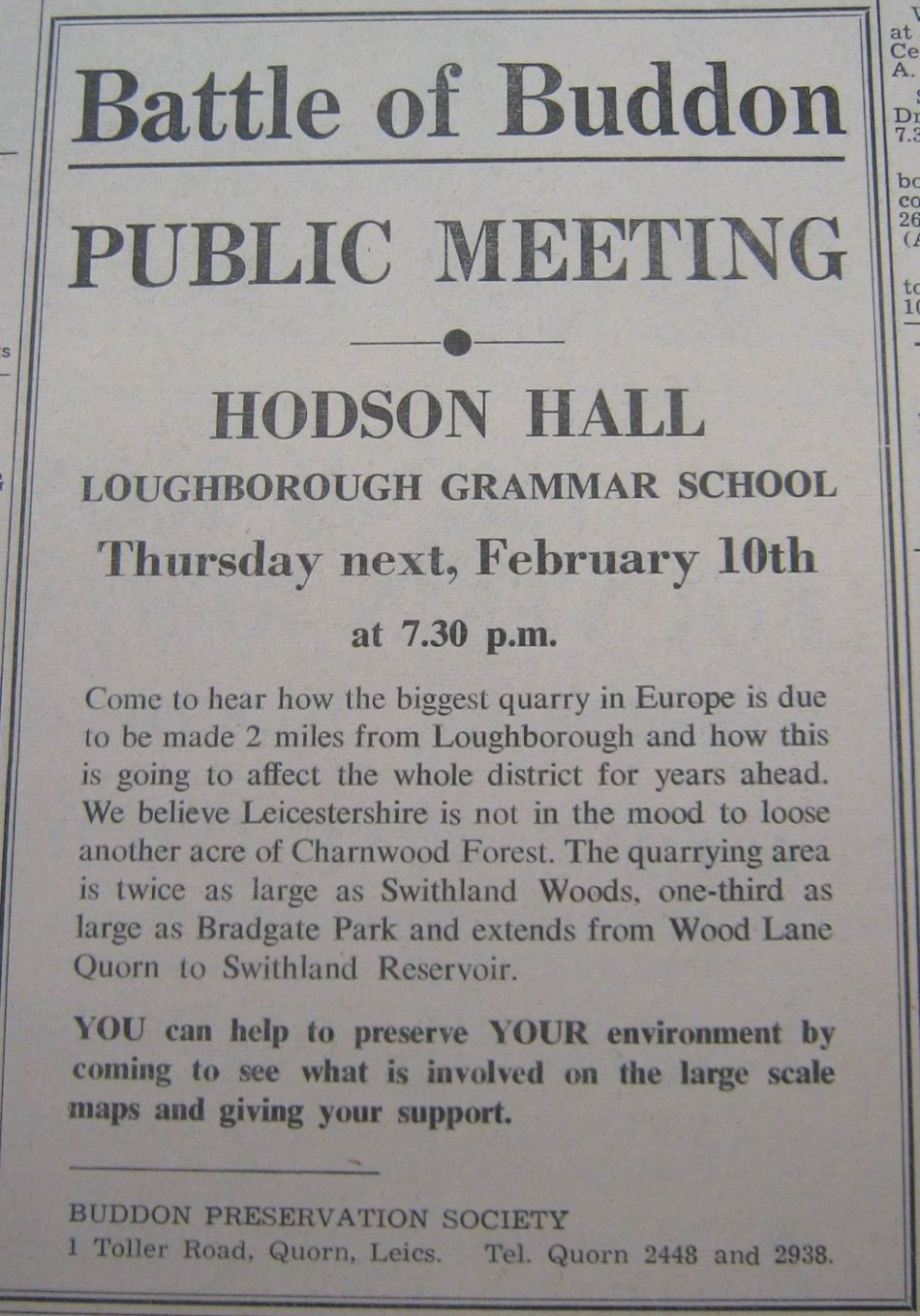 Buddon Wood granite quarrying