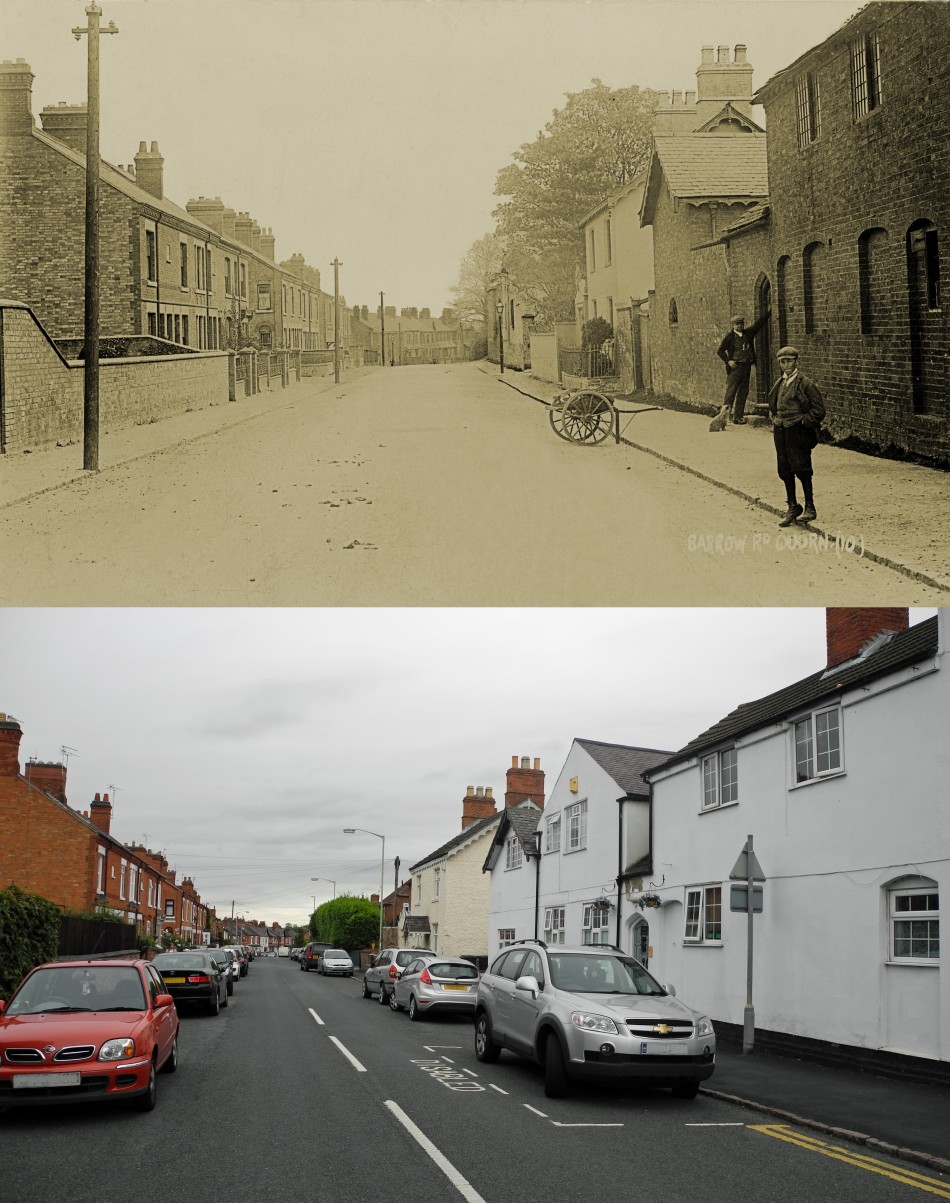 Barrow Road, Quorn � then and now