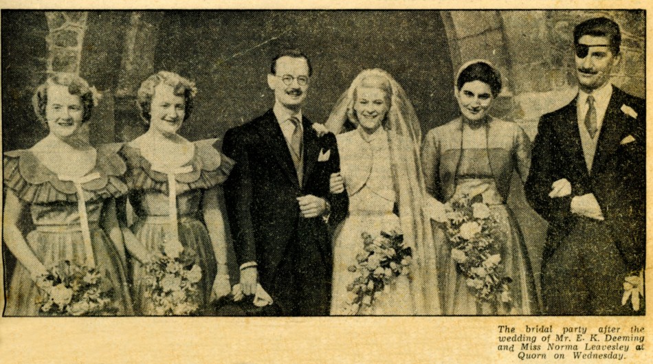 A wedding in Quorn, 1952