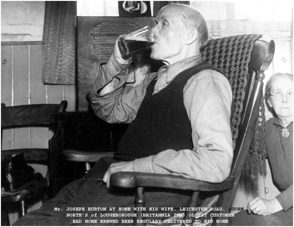 Joe Burton enjoys a pint!