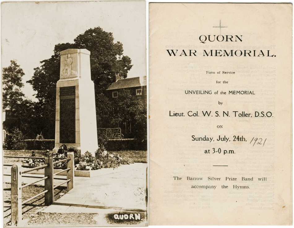 Quorn War Memorial, early 1920s