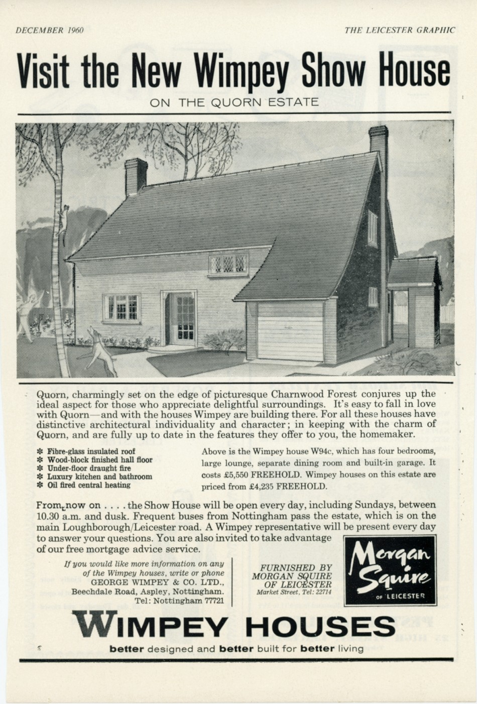 New houses in Quorn, 1960/61