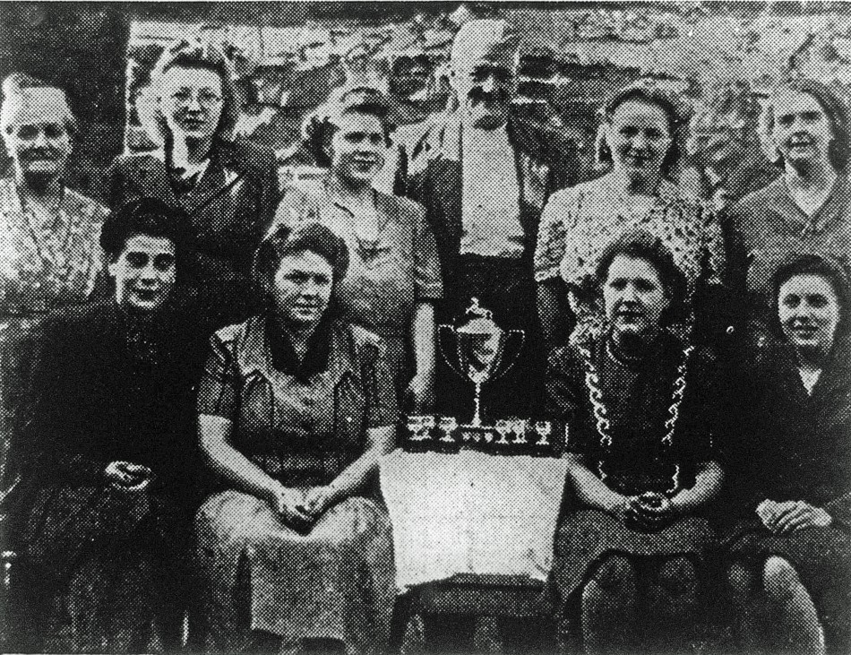 The Mill House pub, Quorn, ladies darts team, October 1947