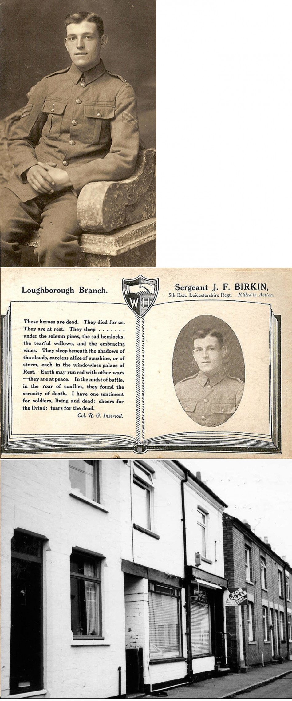 Quorn WW1 Roll of Honour - Joseph Frank Brookes Birkin