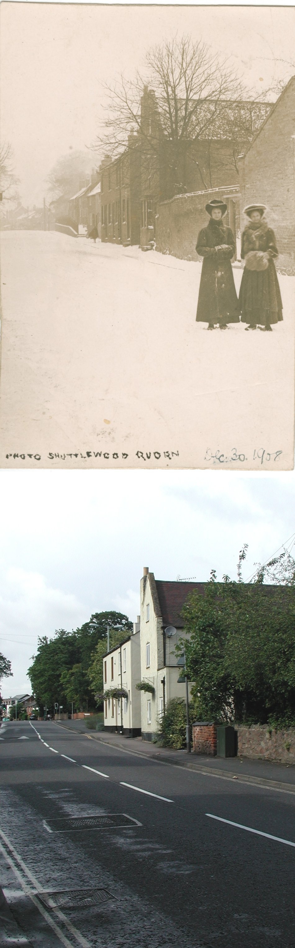 High Street, Quorn - then and now