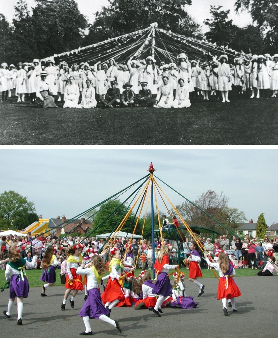 Maypole Dancing - then and now