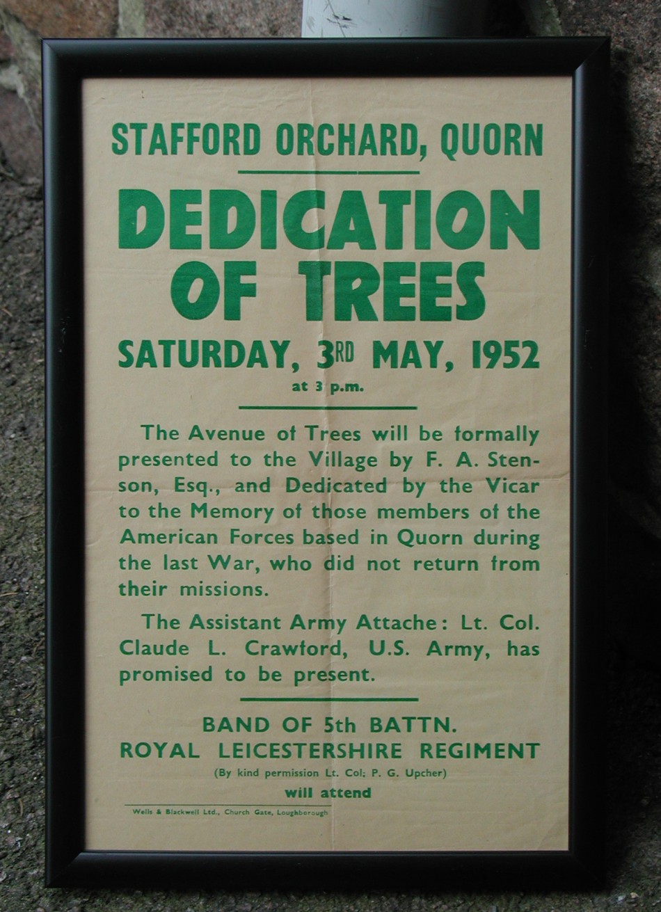 Dedication of Lime Trees, 3rd May 1952