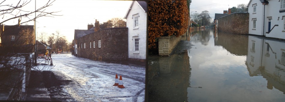 Floods in Soar Road, Quorn