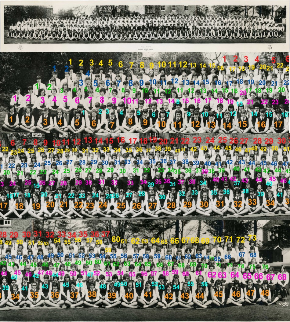 Quorn Rawlins Grammar School panoramic photograph, 1965