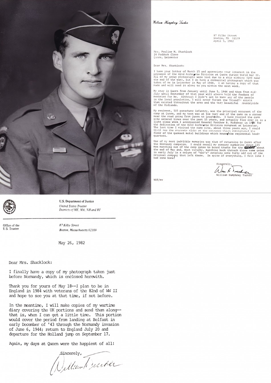 Sergeant William Humphrey Tucker,  US 82nd Airborne, 505th PIR