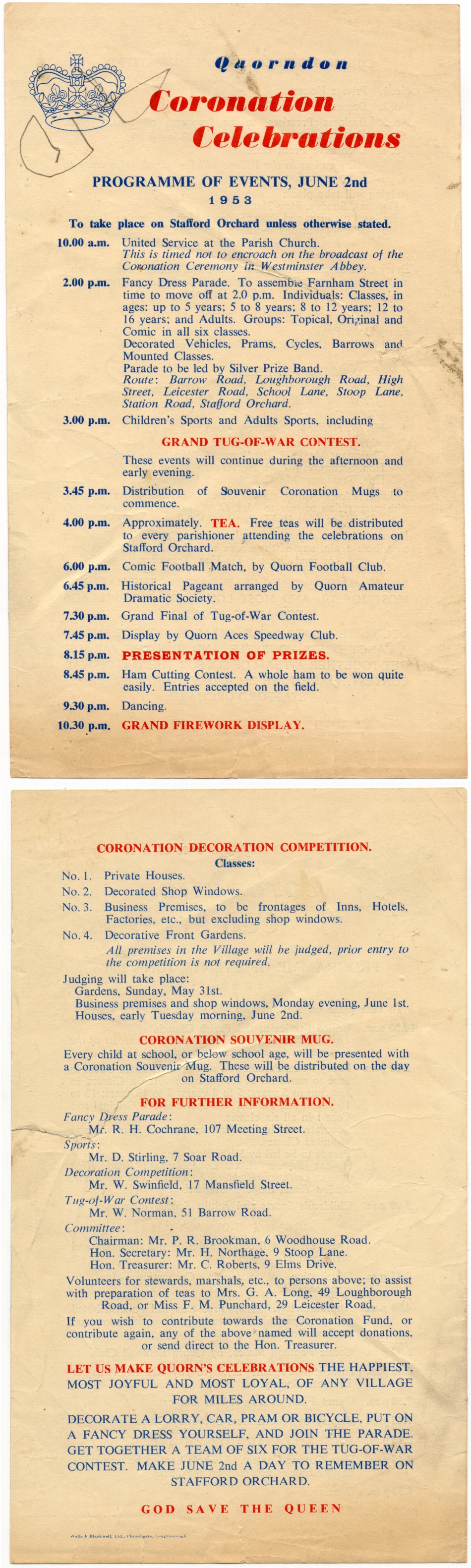 Quorndon Coronation Celebrations 1953