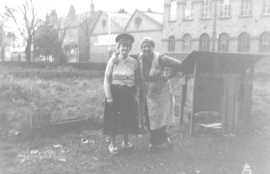 Couple in garden of Brook House, Quorn 1950s
