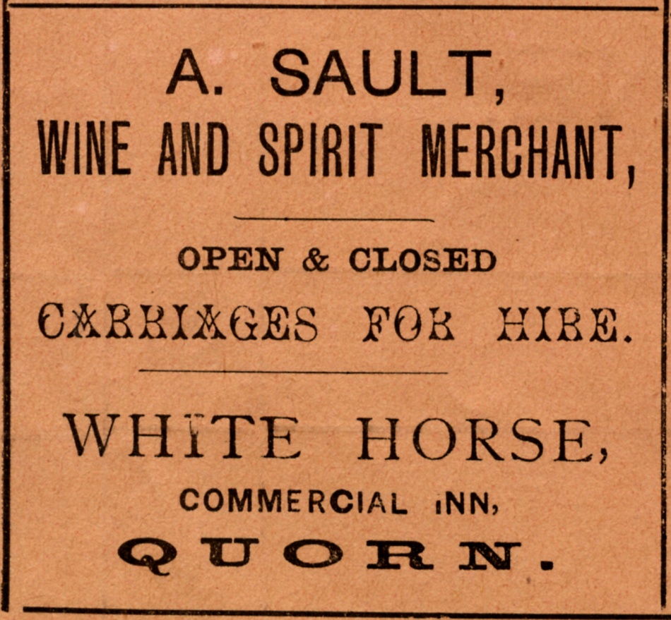 Advertisement by A. Sault, Quorn, 1891
