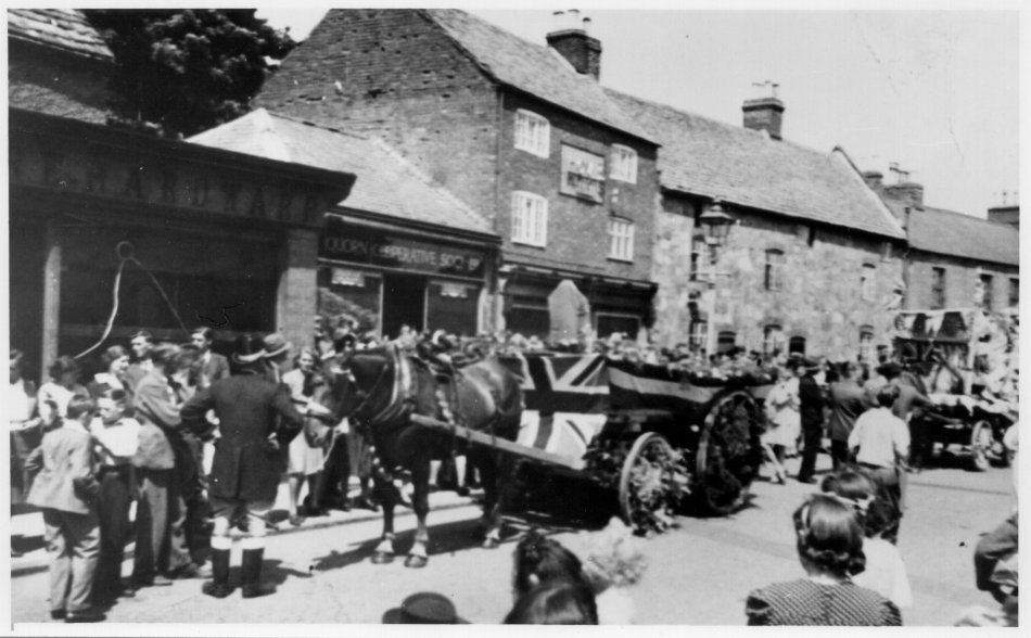 Decorated carts in Station Road